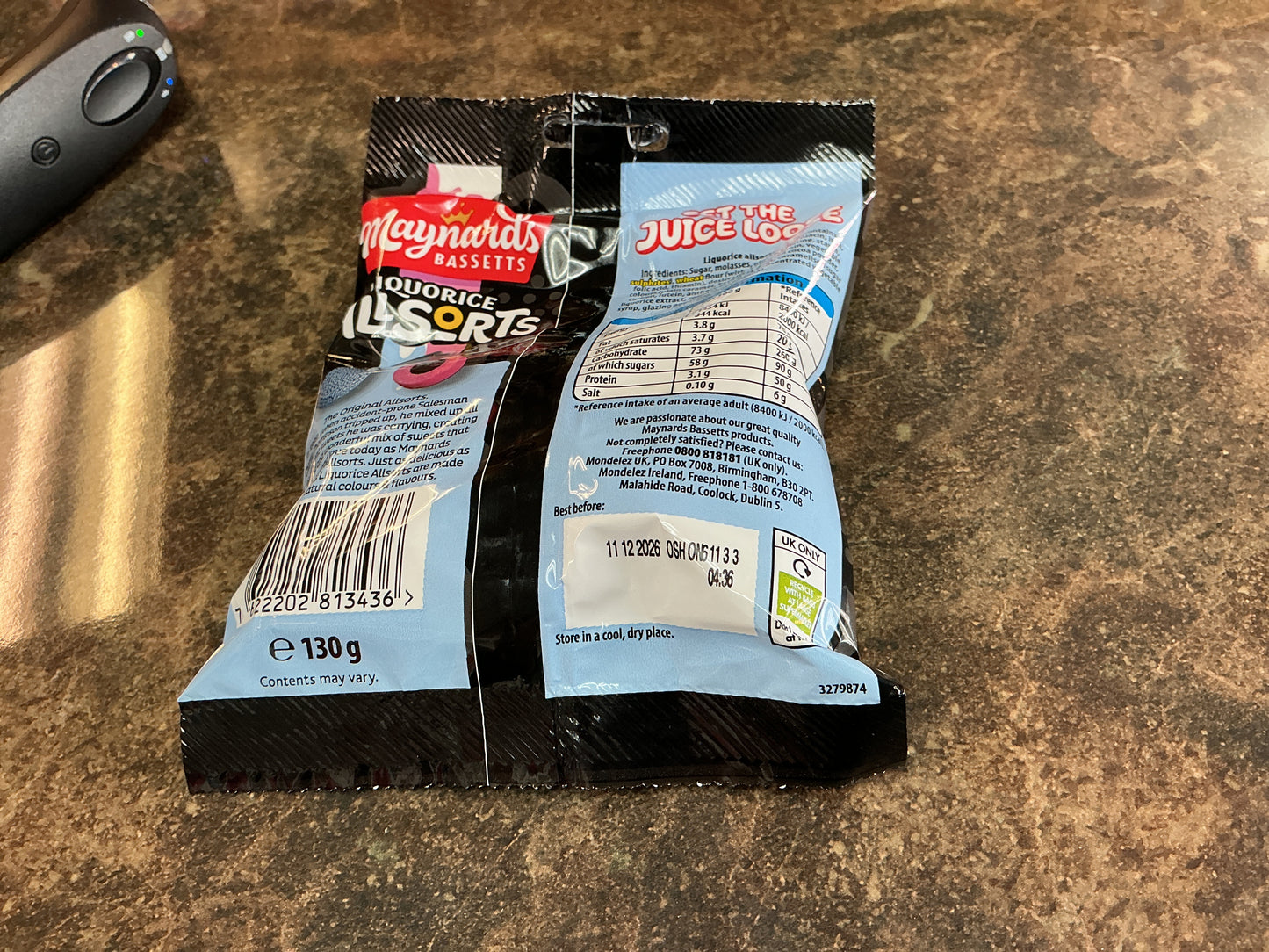 MAYNARDS BASSETTS LIQUORICE ALLSORTS 130G