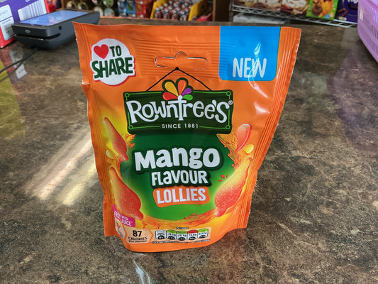 ROWNTREES MANGO FLAVOUR LOLLIES 130G
