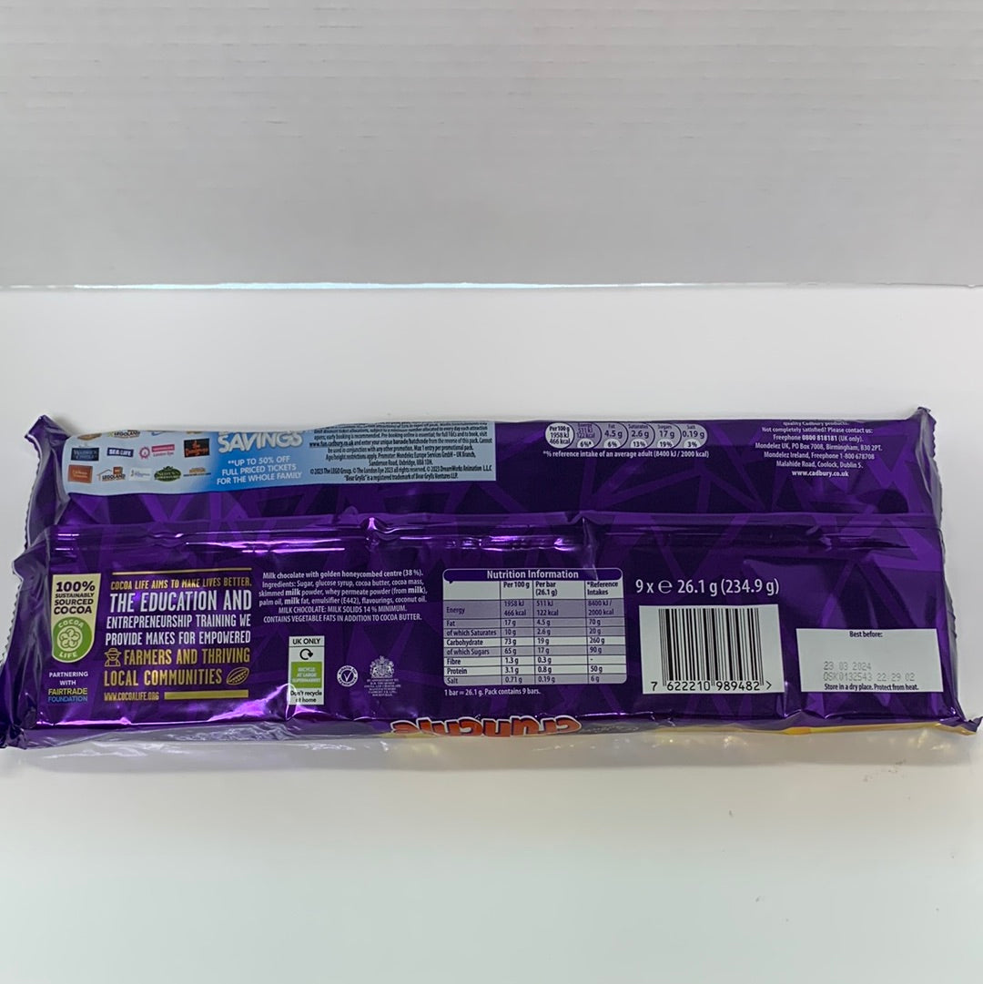 Cadbury Crunchie 9 Bars