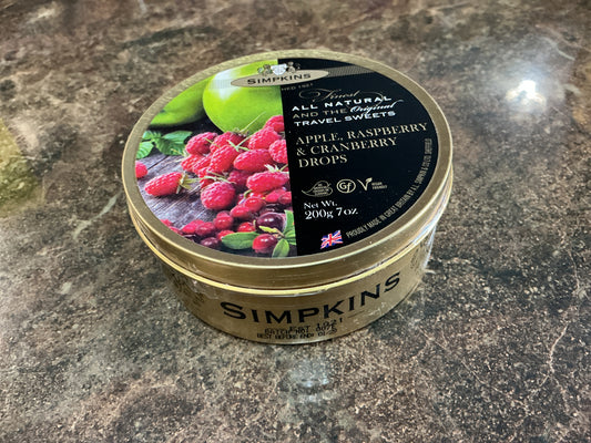 SIMPKINS APPLE,RASPBERRY &CRANBERRY DROPS
