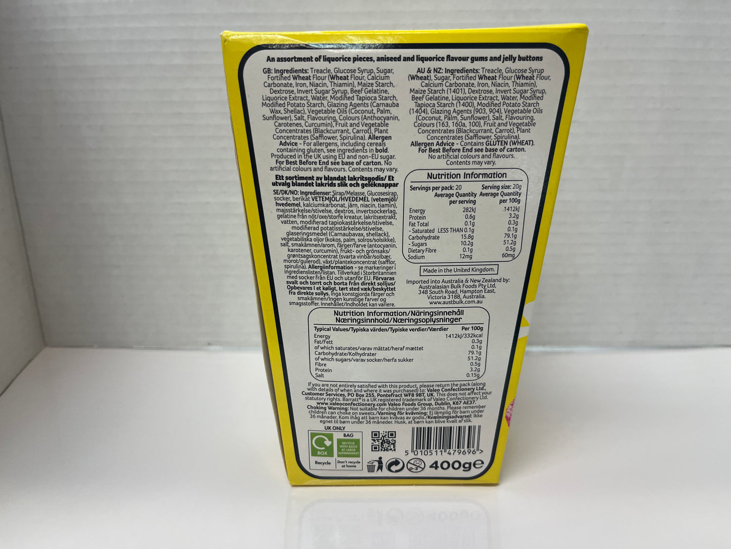 Barratt Liquorice Novelties 400g