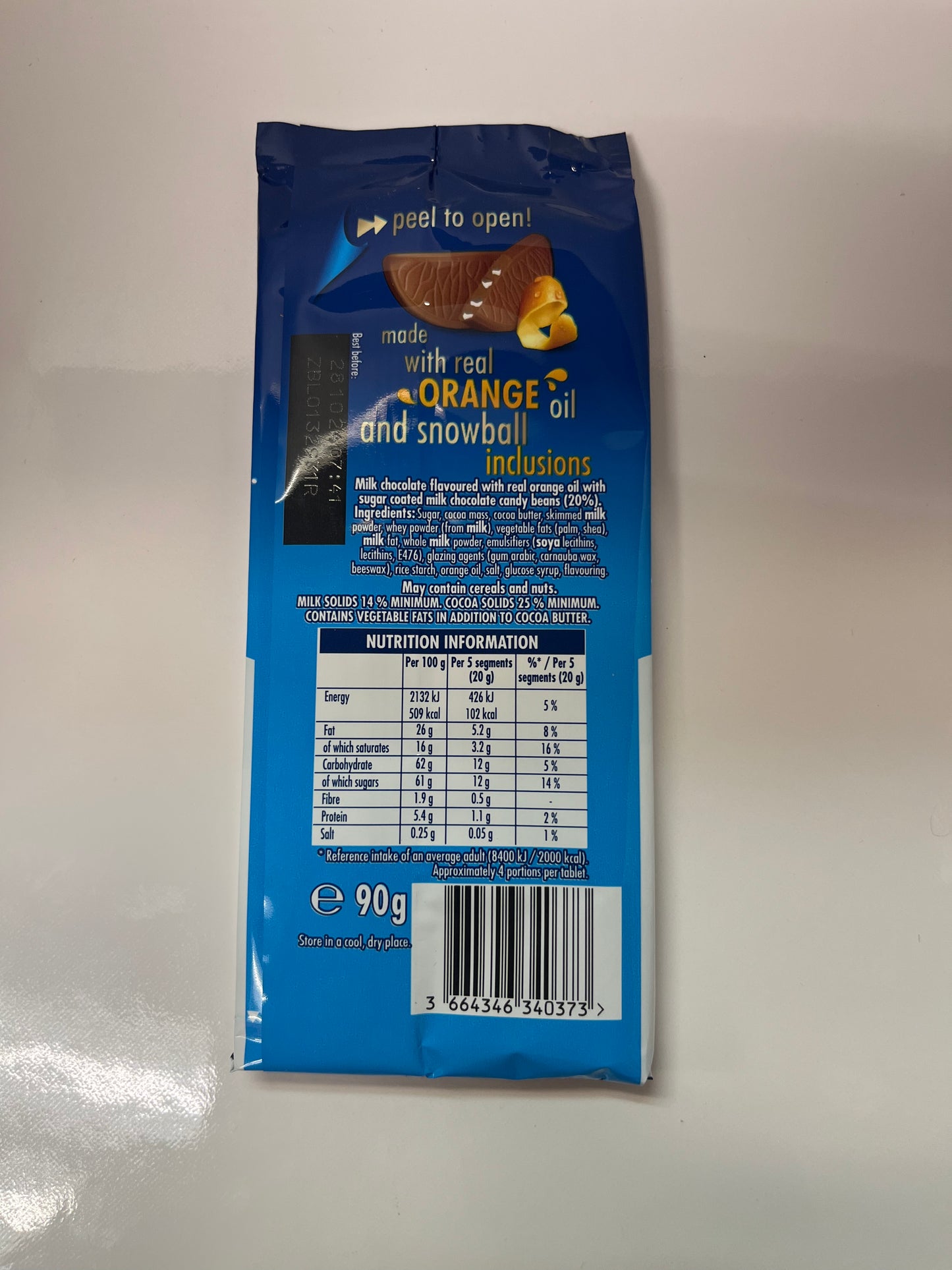 Terrys Chocolate Orange Snowballs Bar 90g