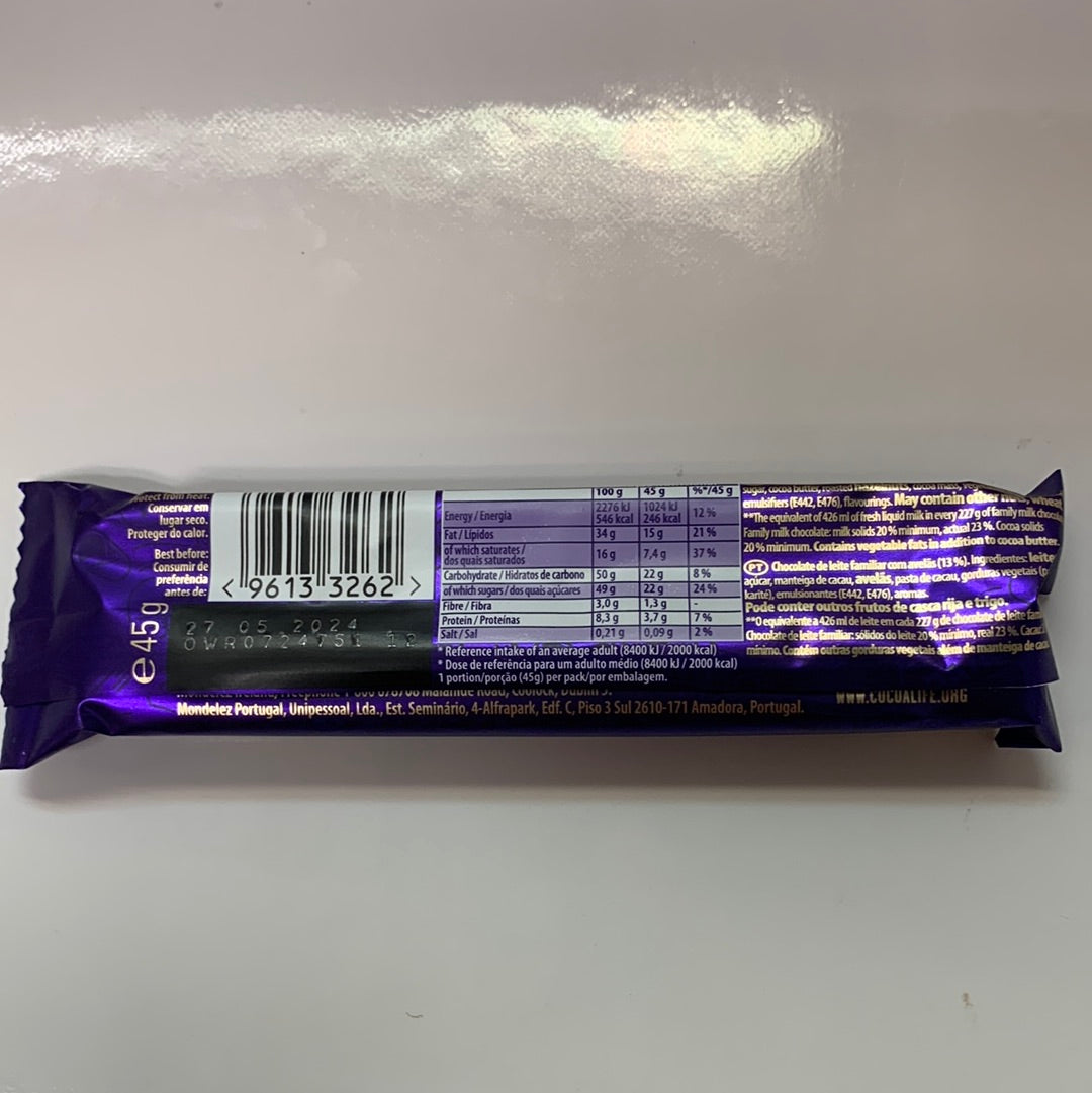 DAIRY MILK WHOLENUT 45G
