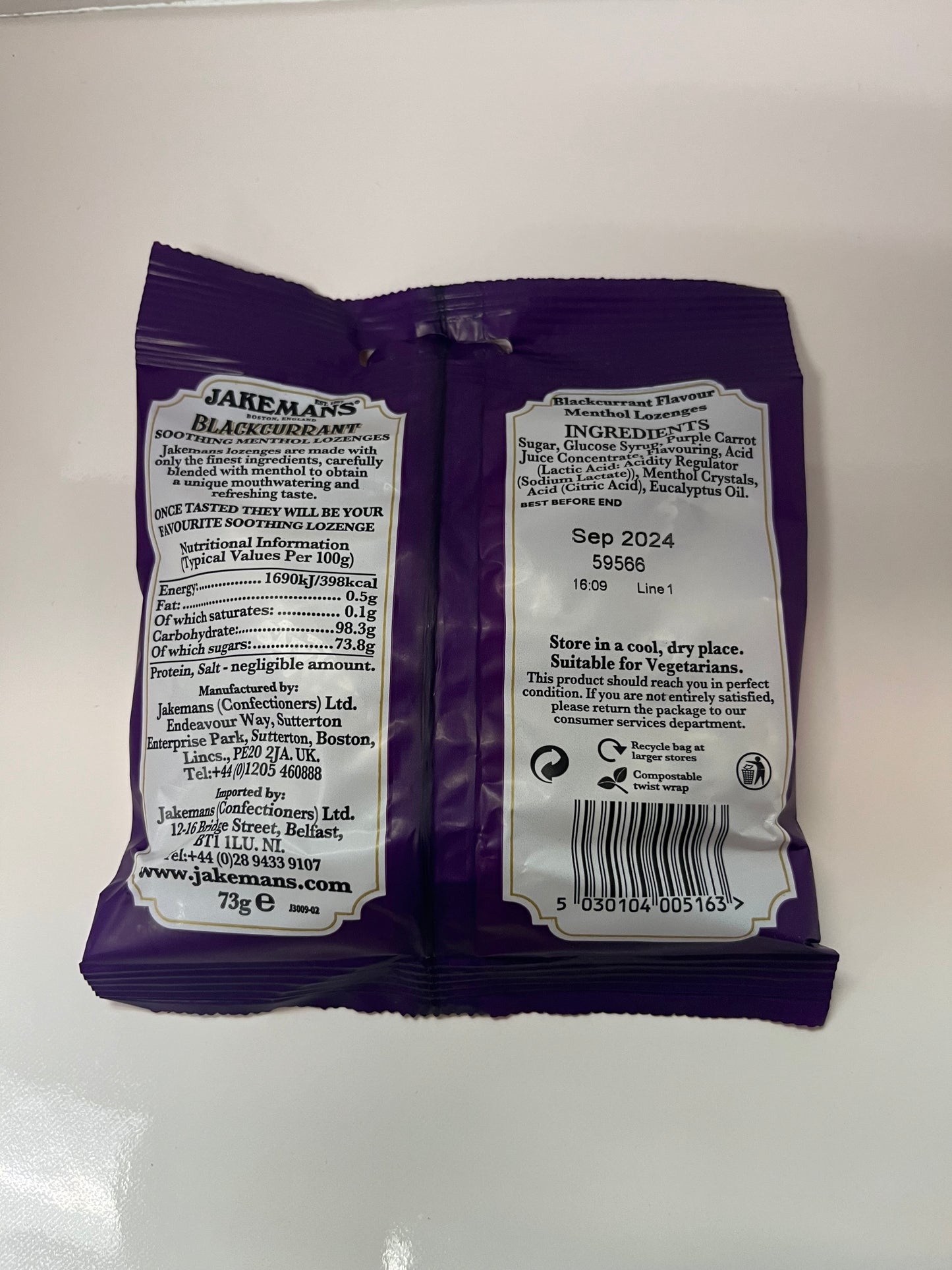 JAKEMANS BLACKCURRANT