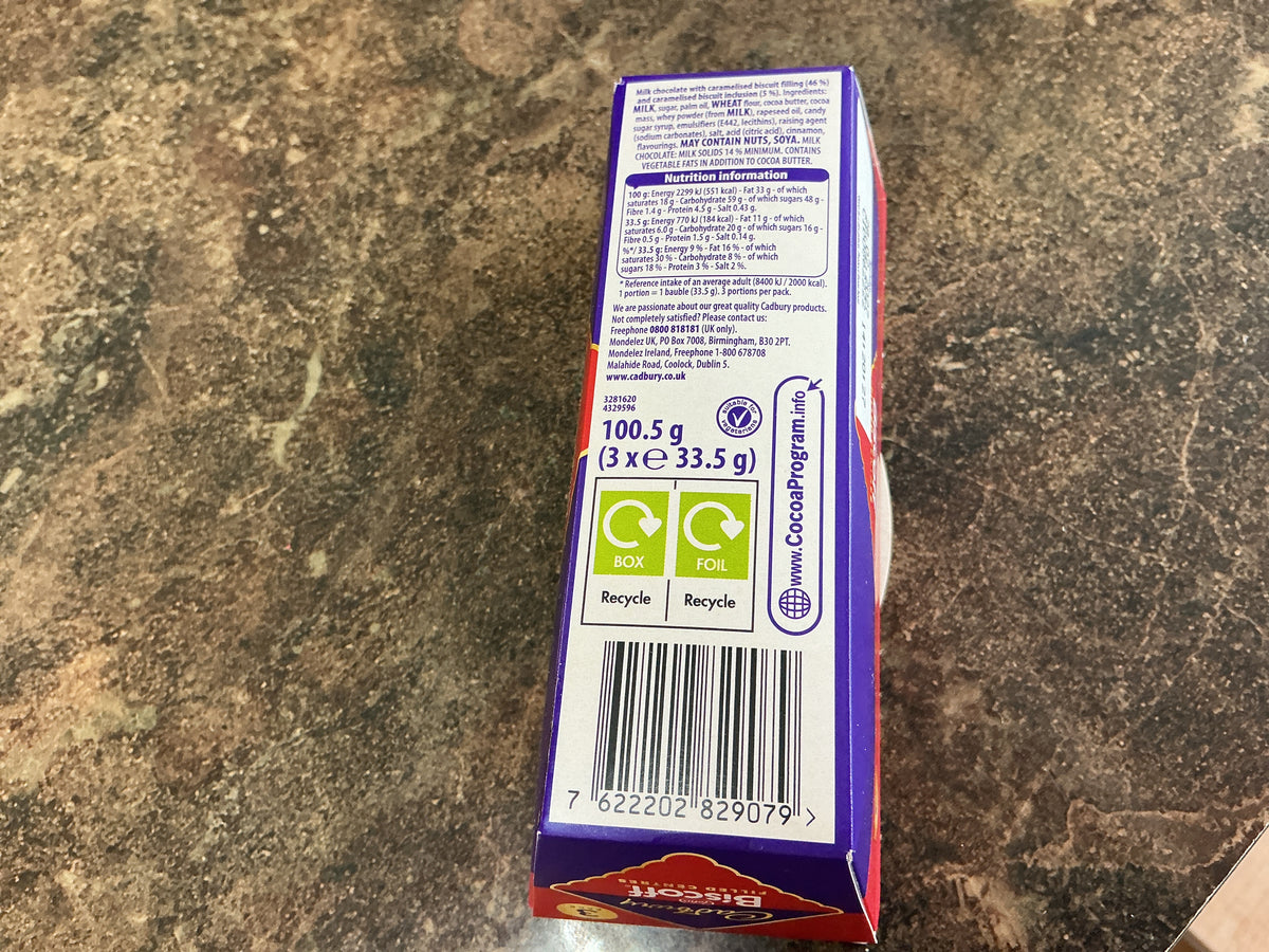 CADBURY BISCOFF FILLED CENTRES 3PK 100.5G