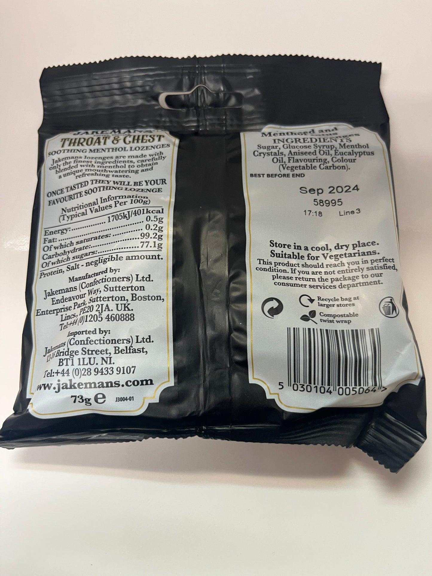 JAKEMANS THROAT 73 G