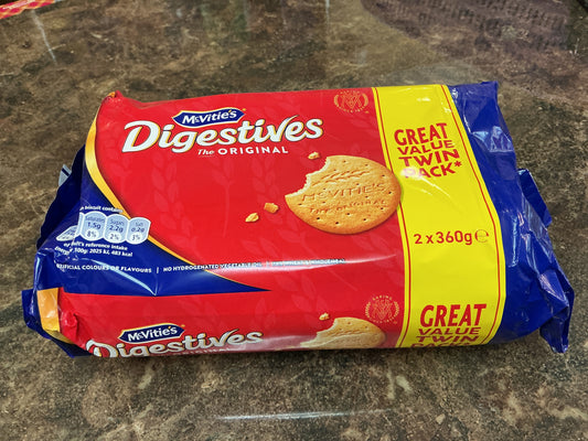MCVITIES DIGESTIVES ORIGINAL TWIN PK