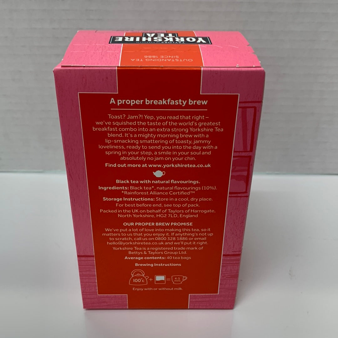 YORKSHIRE TEA TOAST AND JAM