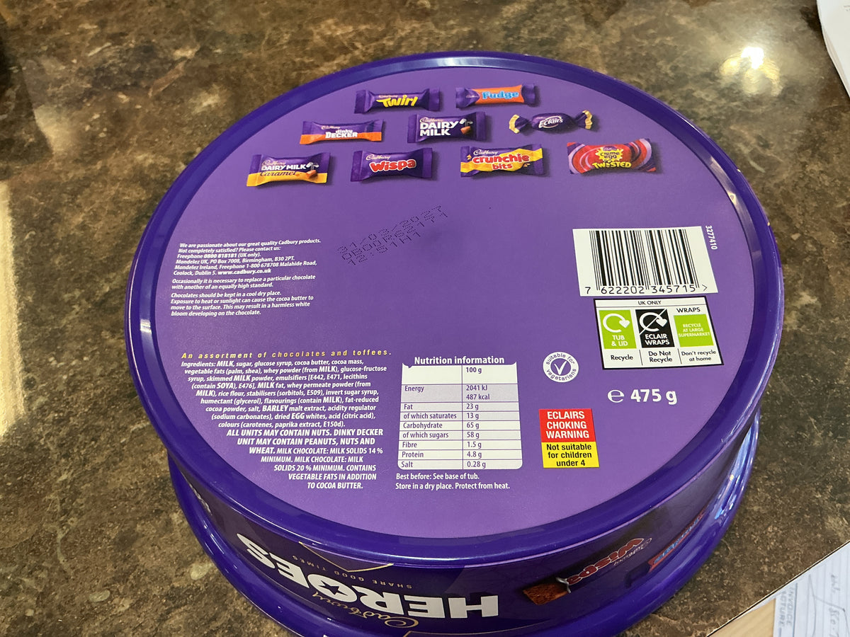 CADBURY HEROES TUB 475G