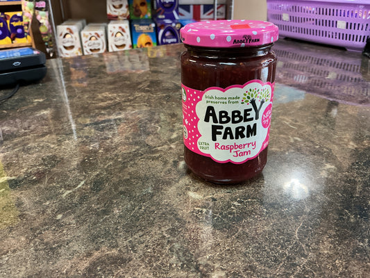 ABBEY FARM RASPBERRY JAM 350G