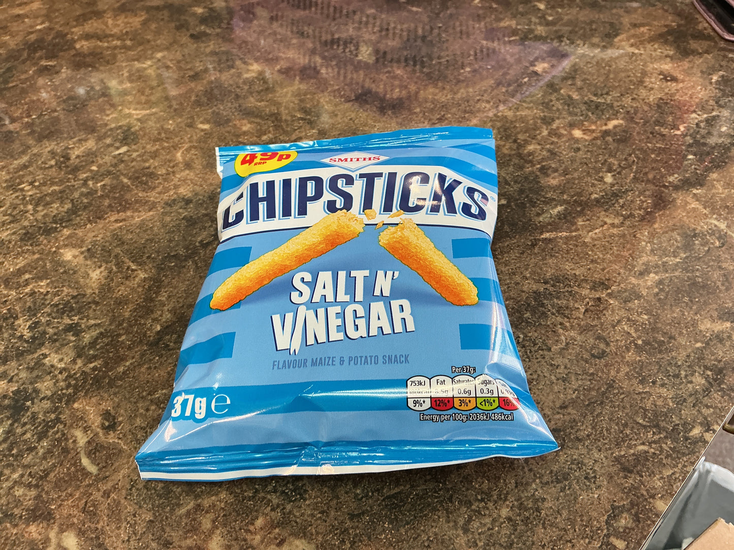 CHIP STICKS SALT’N VINEGAR 37G