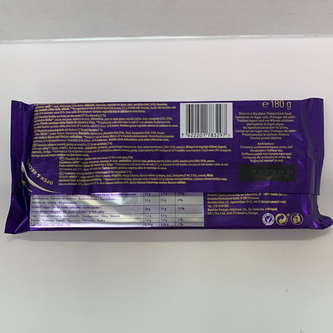 CADBURY FRUIT & NUT 180G