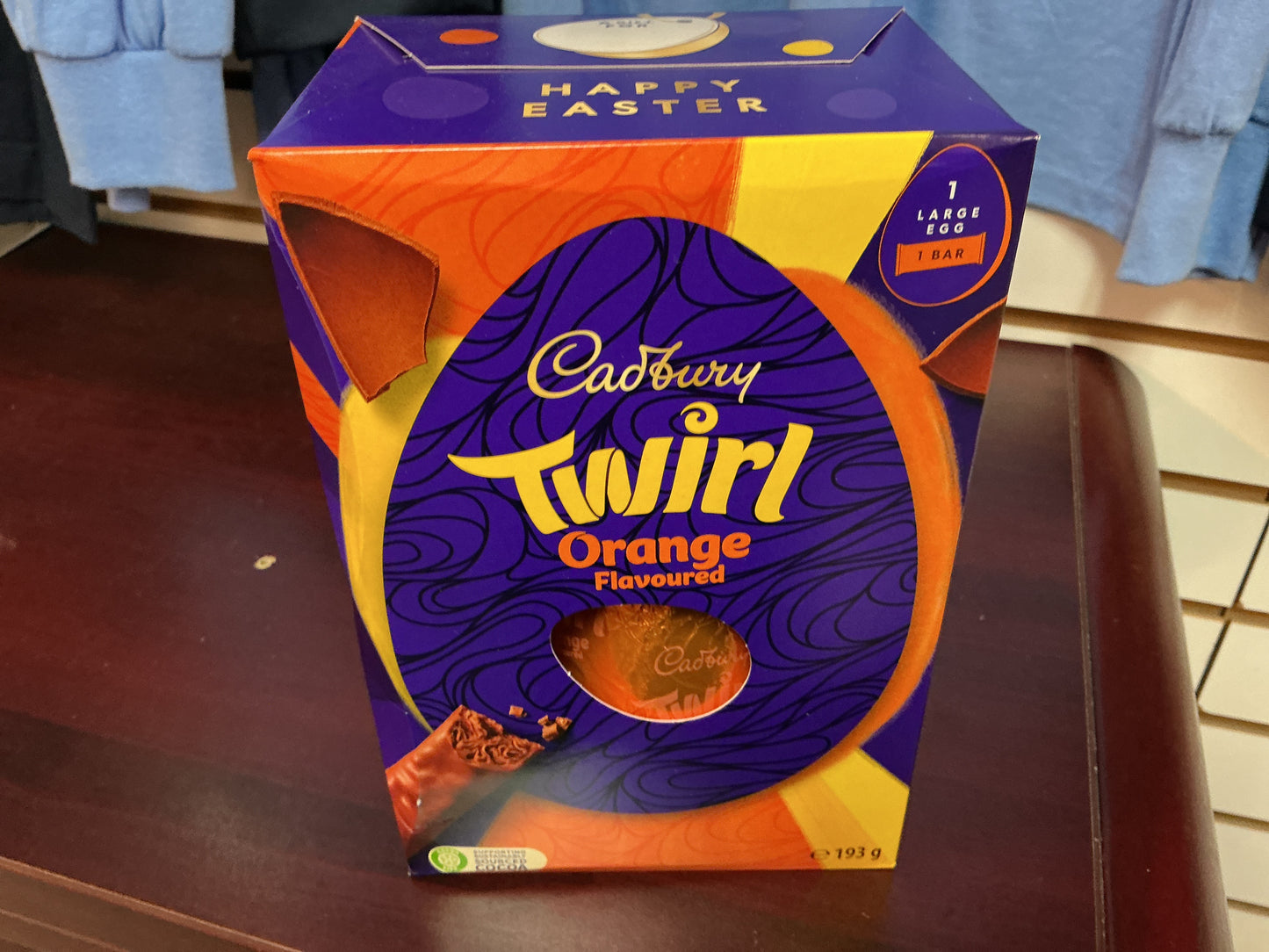 CADBURY ORANGE TWIRL EGG 193G