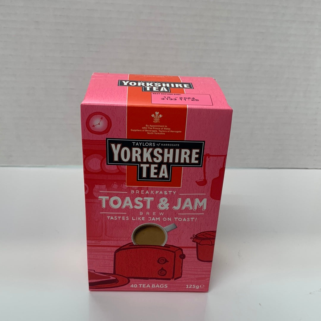 YORKSHIRE TEA TOAST AND JAM