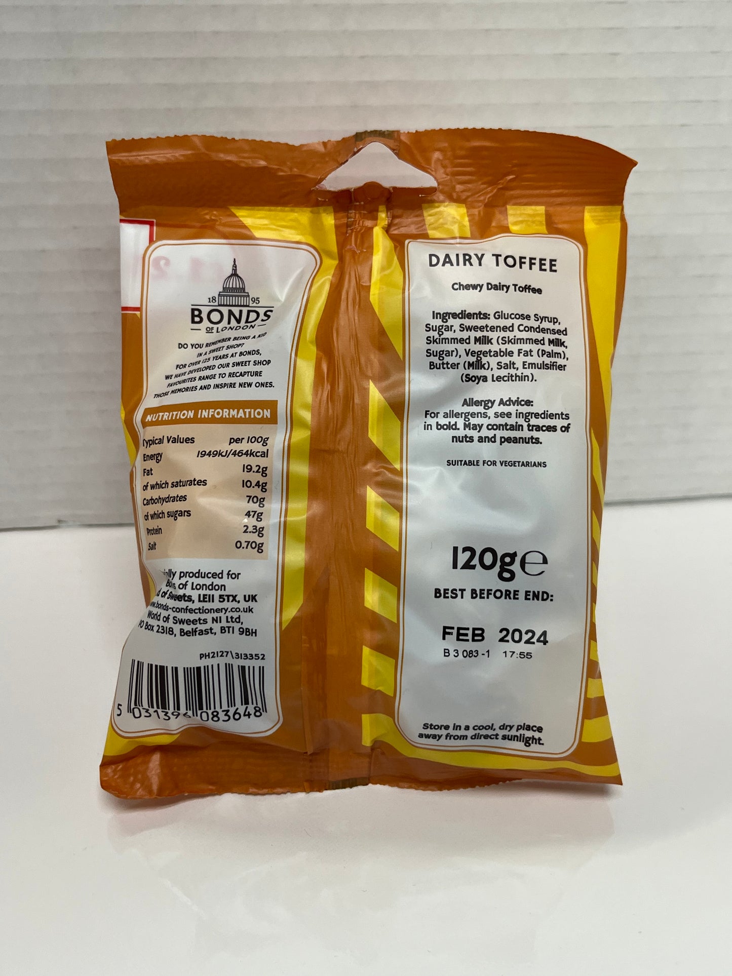Bonds Dairy Toffee 120g