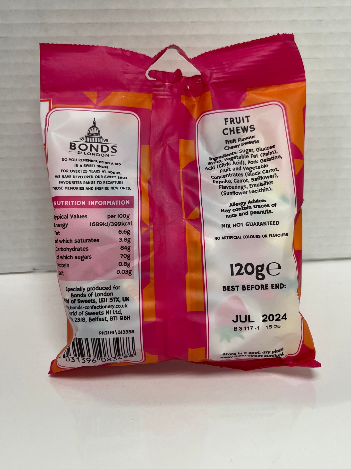 BONDS FRUIT CHEWS CANDY