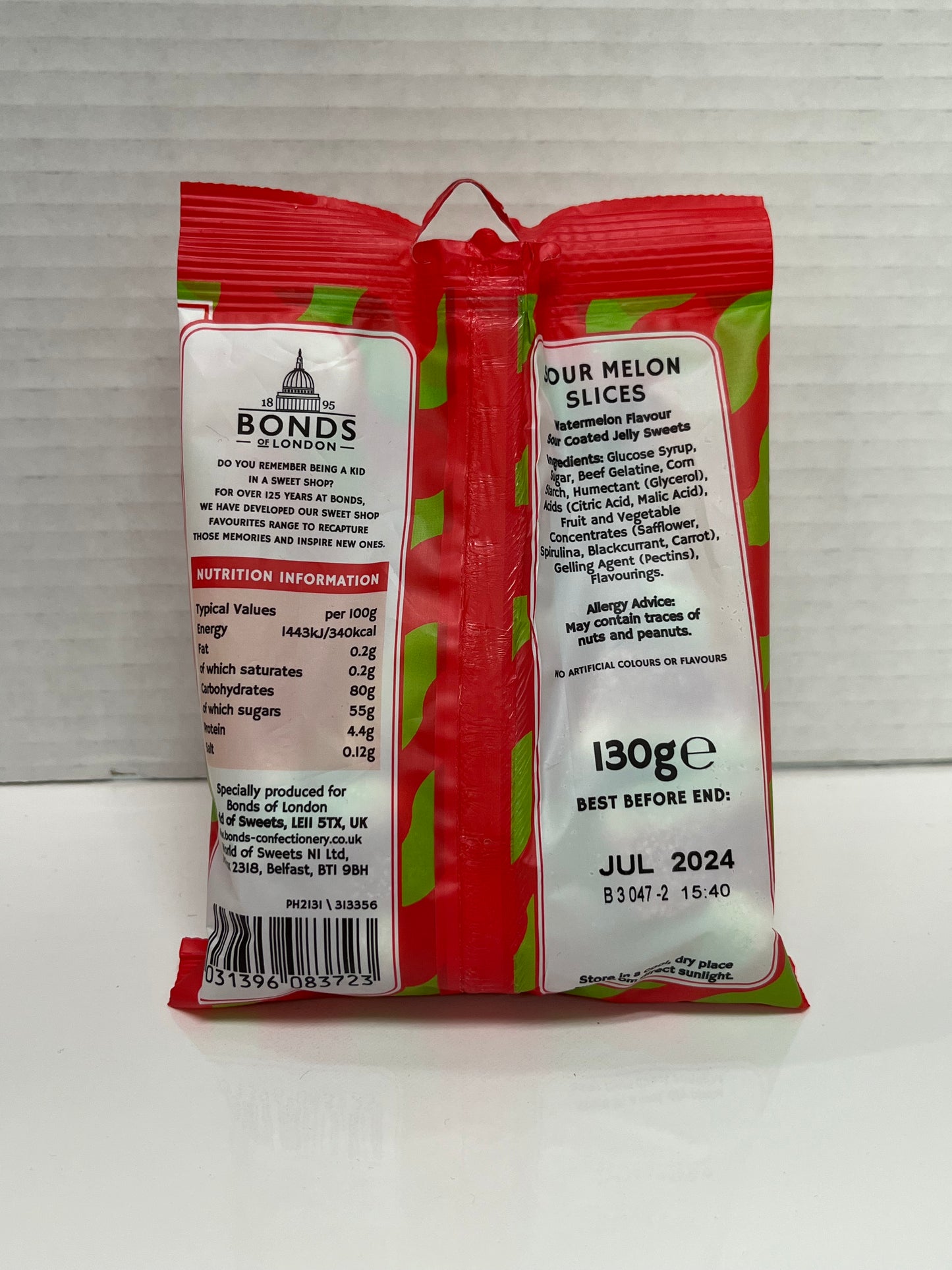 Bonds Sour Melon Slices 130g