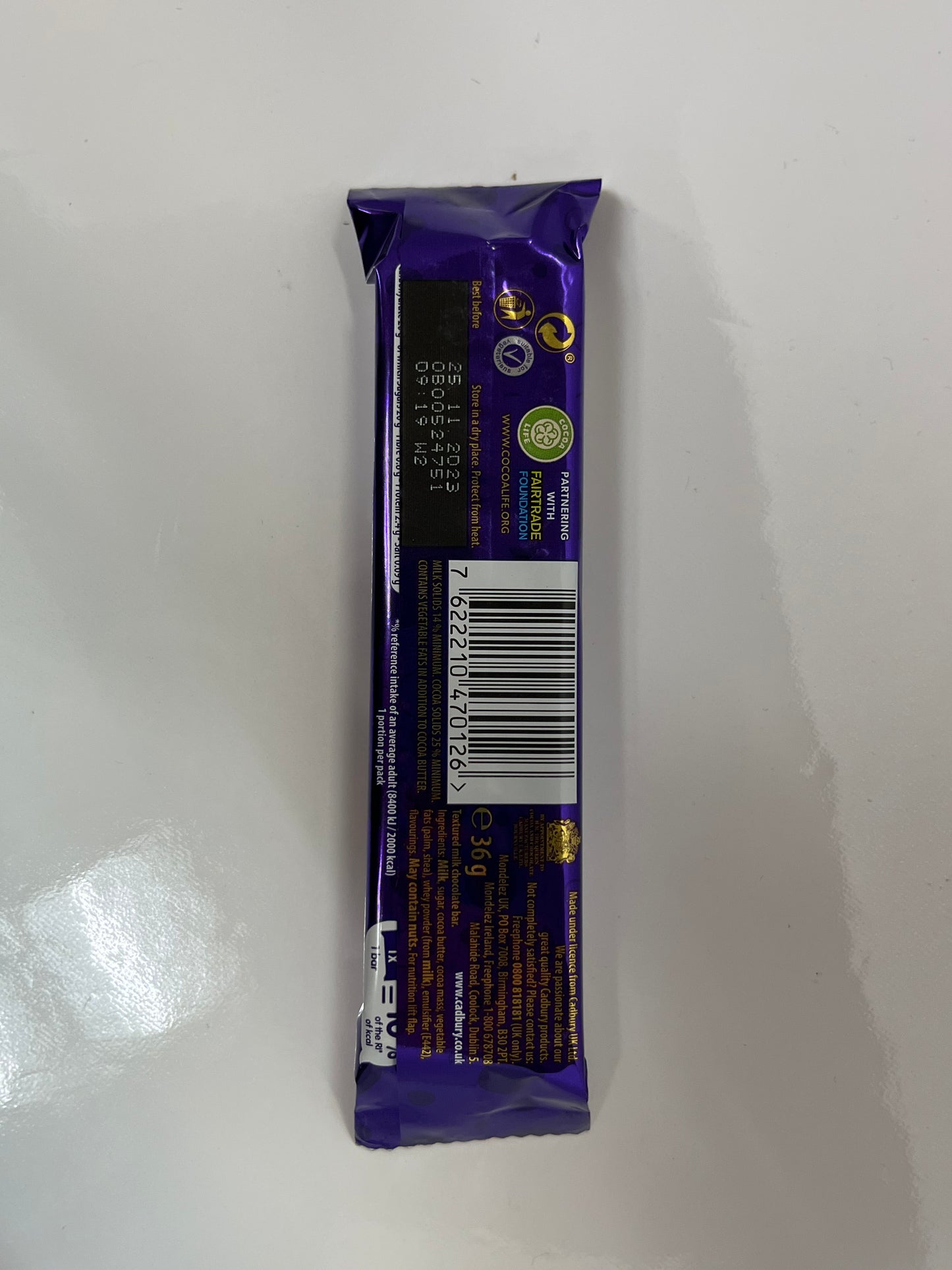 WISPA CADBURY BAR 36GR