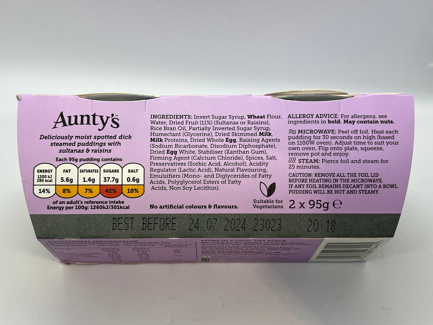 Aunty’s Spotted Dick Steamed Puds 190g