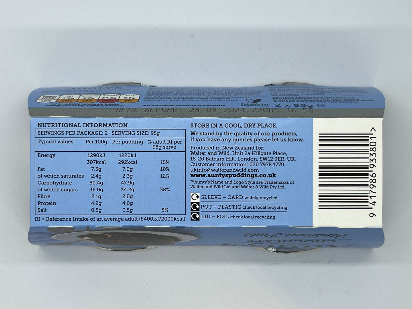 AUNTYS CHOCOLATE PUDDING