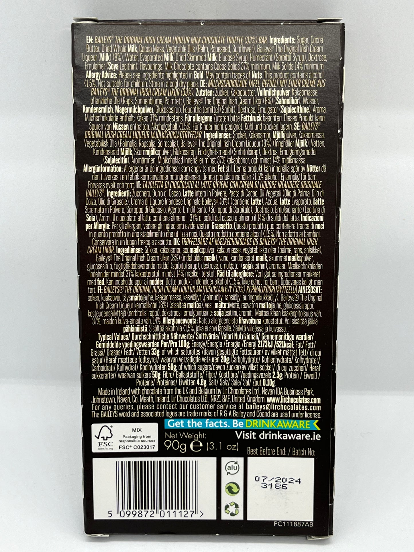 BAILEYS ORIGINAL BAR 90G