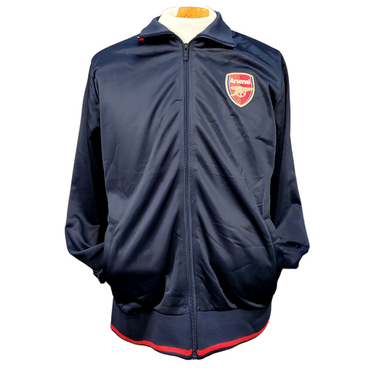 Navy blue Arsenal football club zip up windbreaker.
