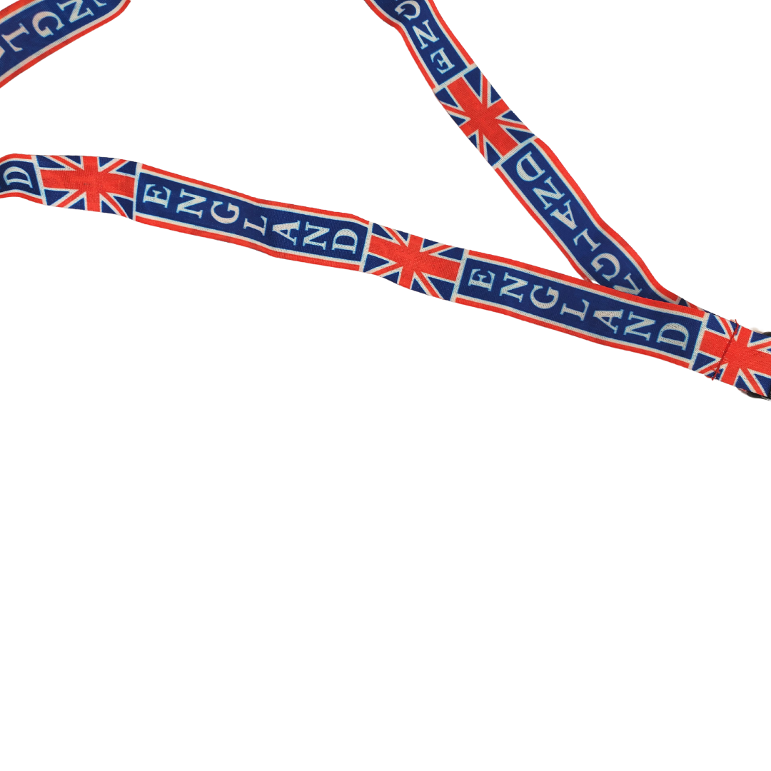 Show off your English heritage all while keeping your keys secured! Never lose your keys again with this stylish England keychain lanyard. It showcases the beautiful national flag and the text "England." Comes with a metal clip as well as a fabric loop to secure an ID badge.