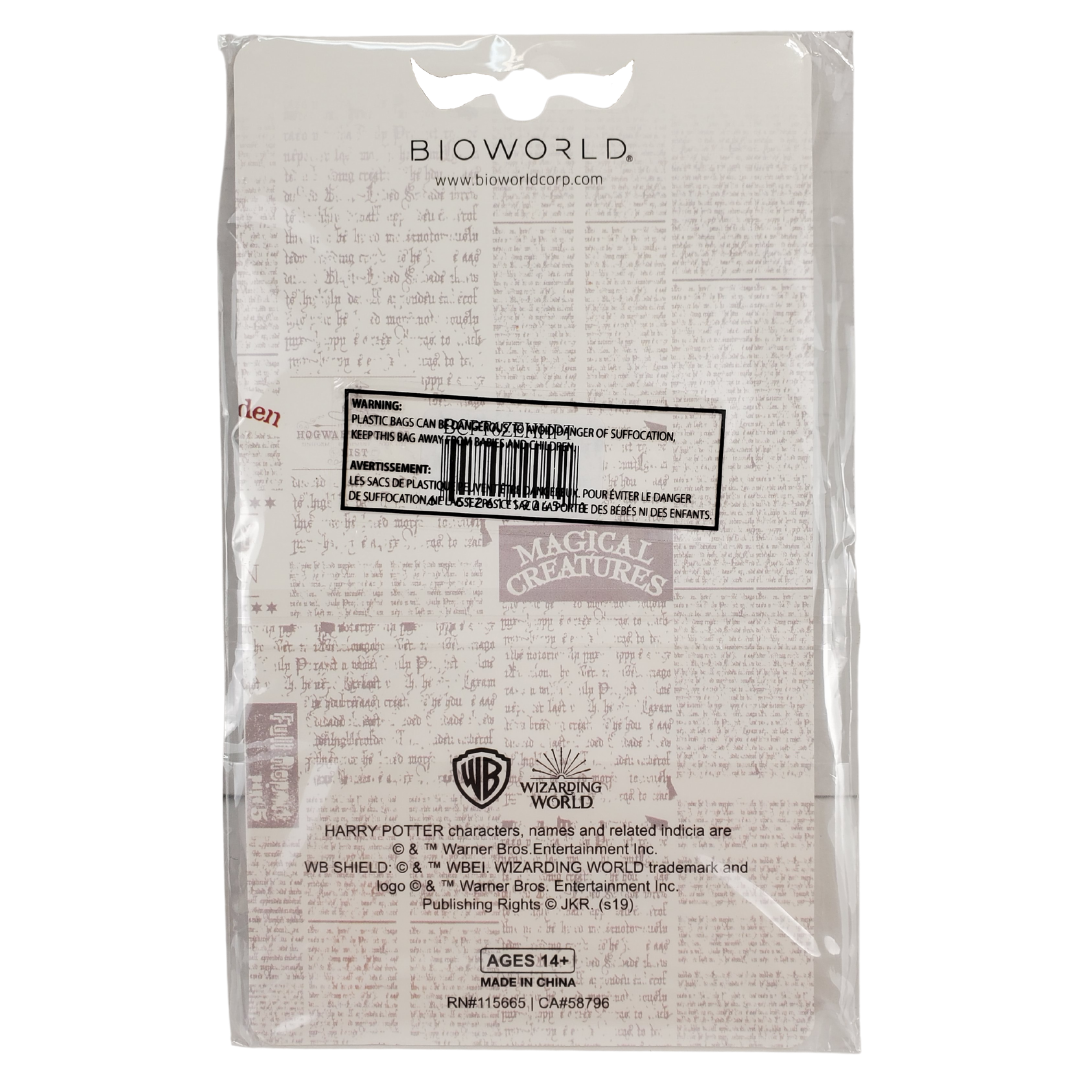 Back view of package - Intelligence, knowledge, curiosity, creativity, and wit are what a Ravenclaw brings to the table. Add a little magic to your wardrobe with this Ravenclaw iron-on patch! This patch features the Ravenclaw house colours (blue and bronze), and the eagle mascot.