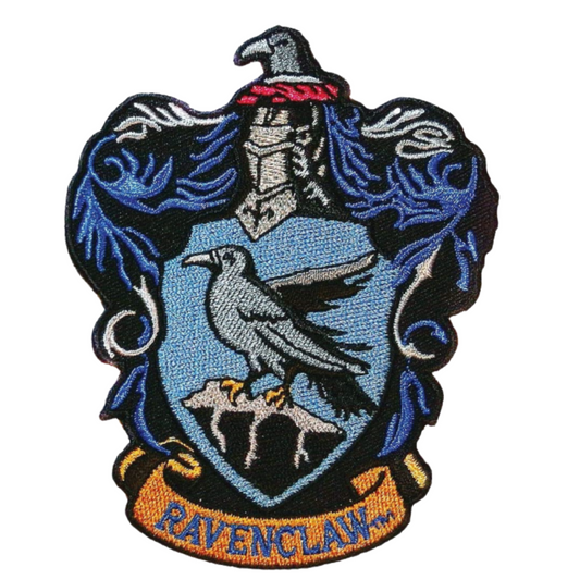 Intelligence, knowledge, curiosity, creativity, and wit are what a Ravenclaw brings to the table. Add a little magic to your wardrobe with this Ravenclaw iron-on patch! This patch features the Ravenclaw house colours (blue and bronze), and the eagle mascot.