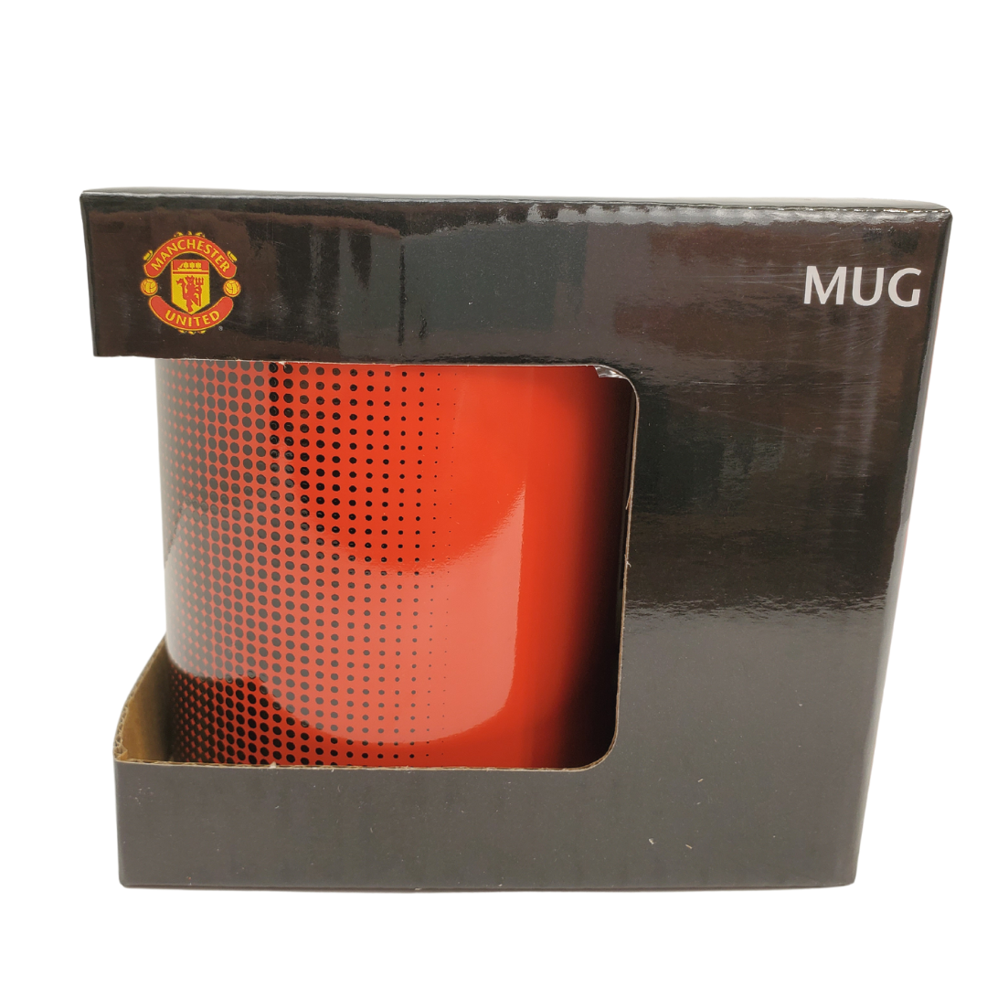 Manchester United mug. Vibrant mug with Manchester United club crest and logo. Ideal as a gift for any Manchester United supporters, and for serving hot drinks. Great gift for Manchester United fans 100% Ceramic Licensed Manchester United product