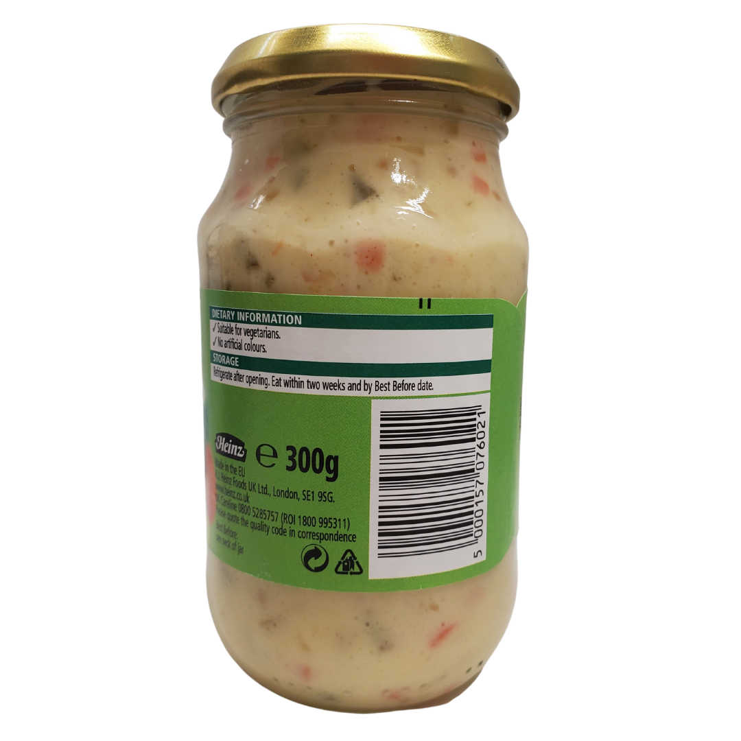 Heinz sandwich spread: The tangy crunchy spread. Suitable for vegetarians. No Artificial colours. 300g.