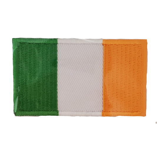 Add a splash of colour onto your fabrics with our stitch/iron-on patch of the Irish Flag.
