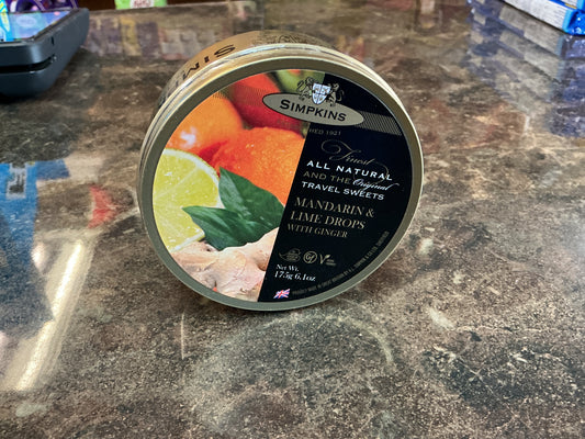 SIMPKINS MANDARIN & LIME DROPS 175G