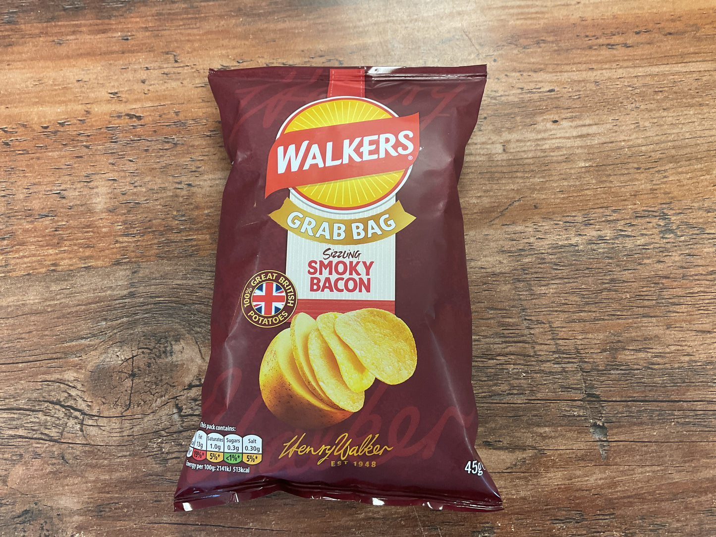 Walker’s Smokey Bacon 45g