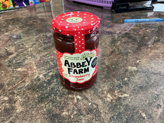 ABBEY FARM STRAWBERRY JAM 340G