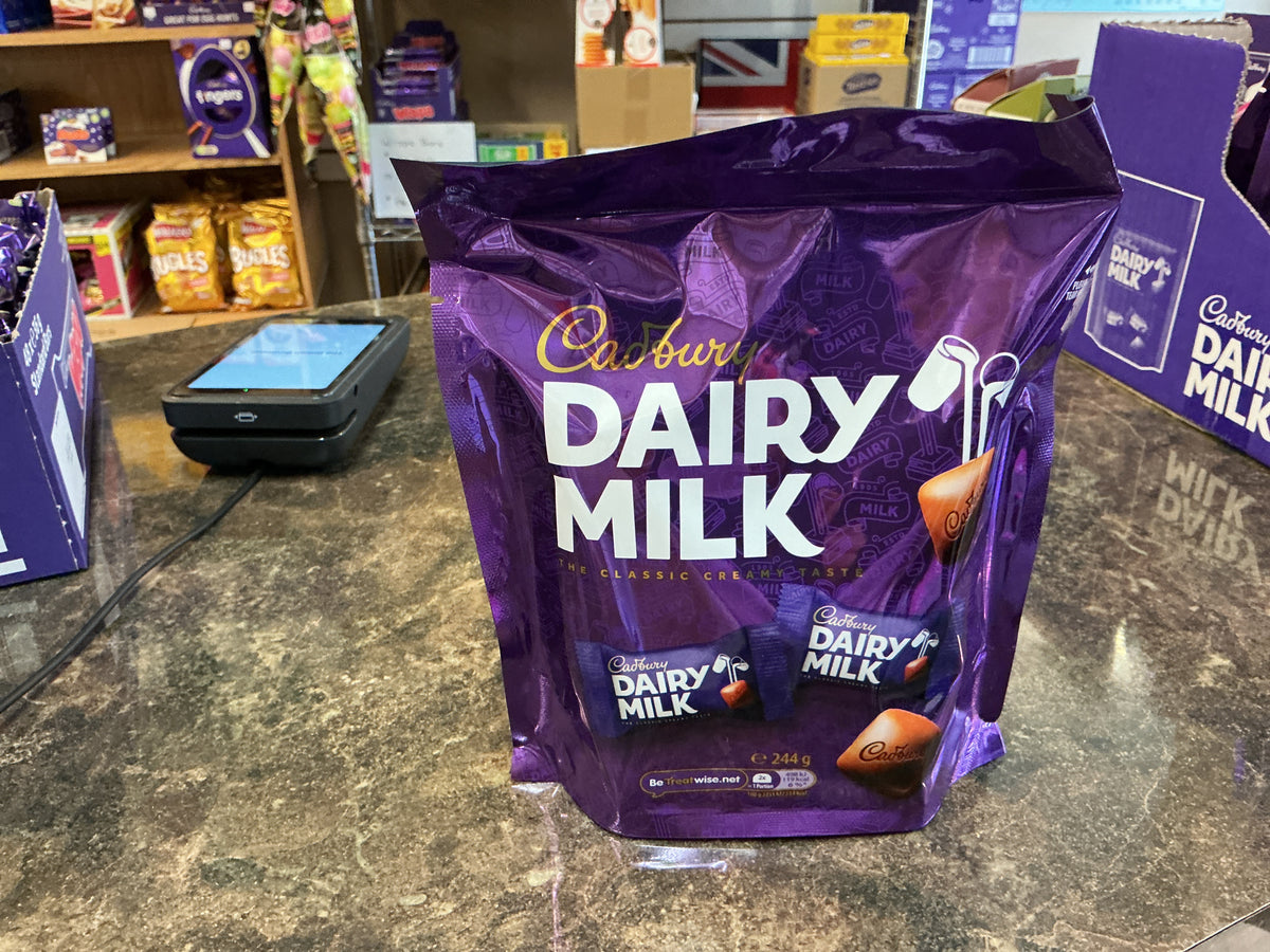 CADBURY DAIRY MILK POUCHES 244G