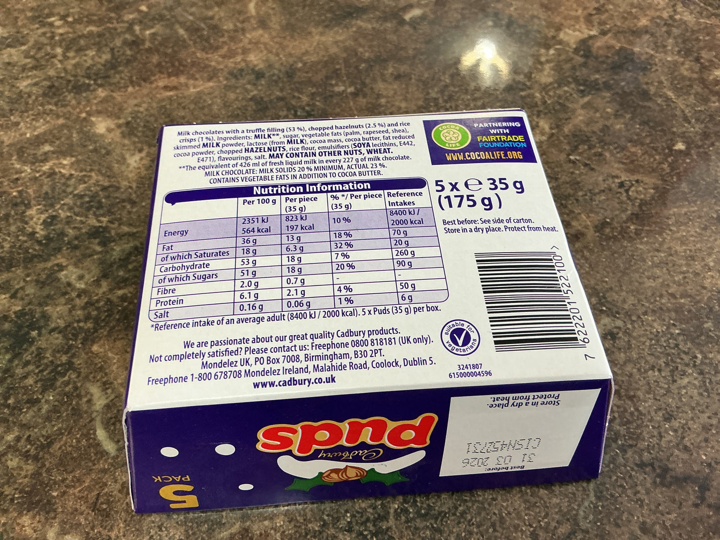 CADBURY PUDS 5PK (Copy)