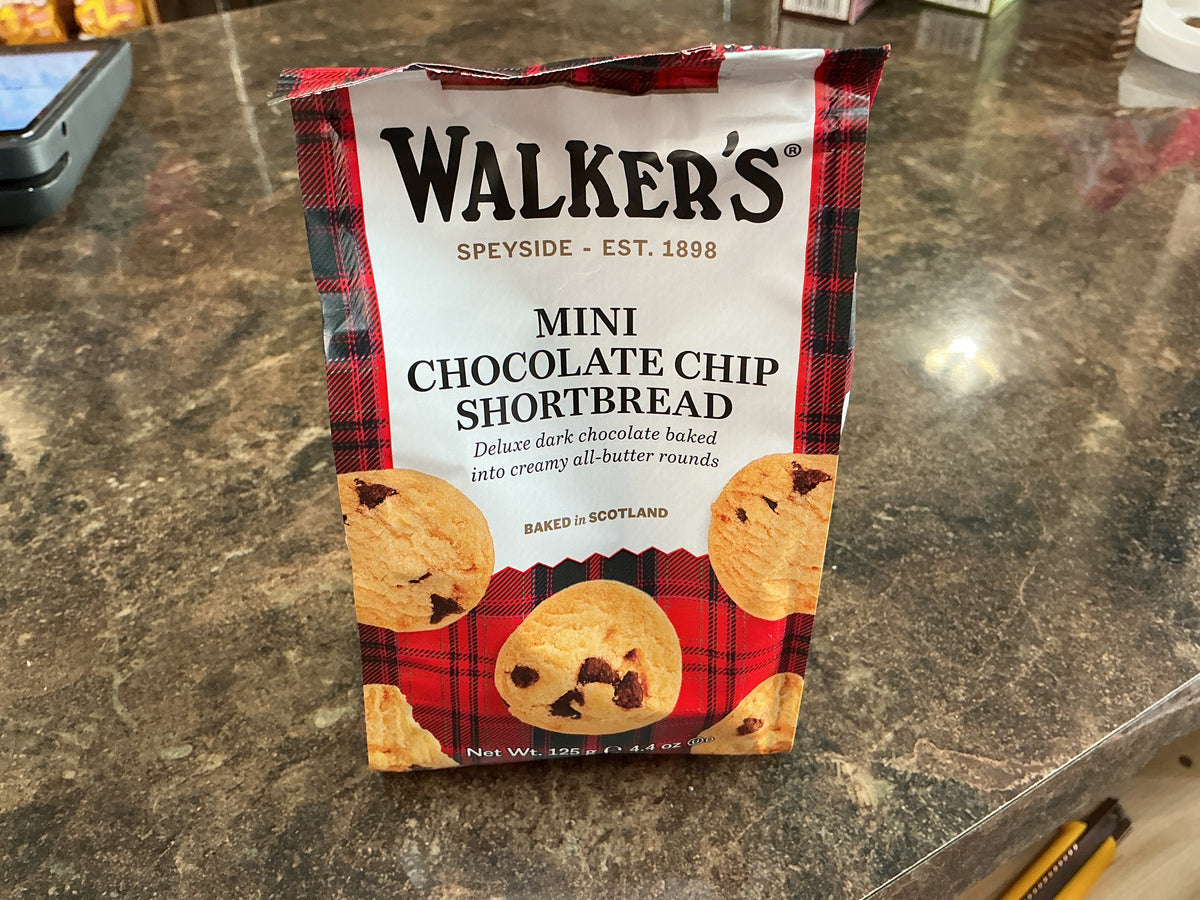 WALKERS MINI CHOC CHIP SHORTBREAD 125G