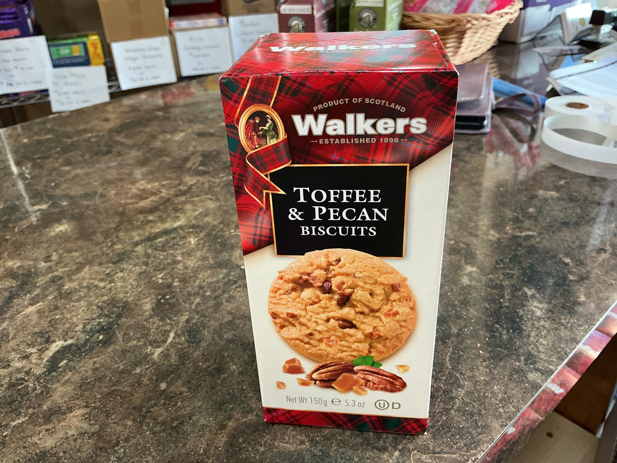 WALKERS TOFFEE & PECAN BISCUITS 150G