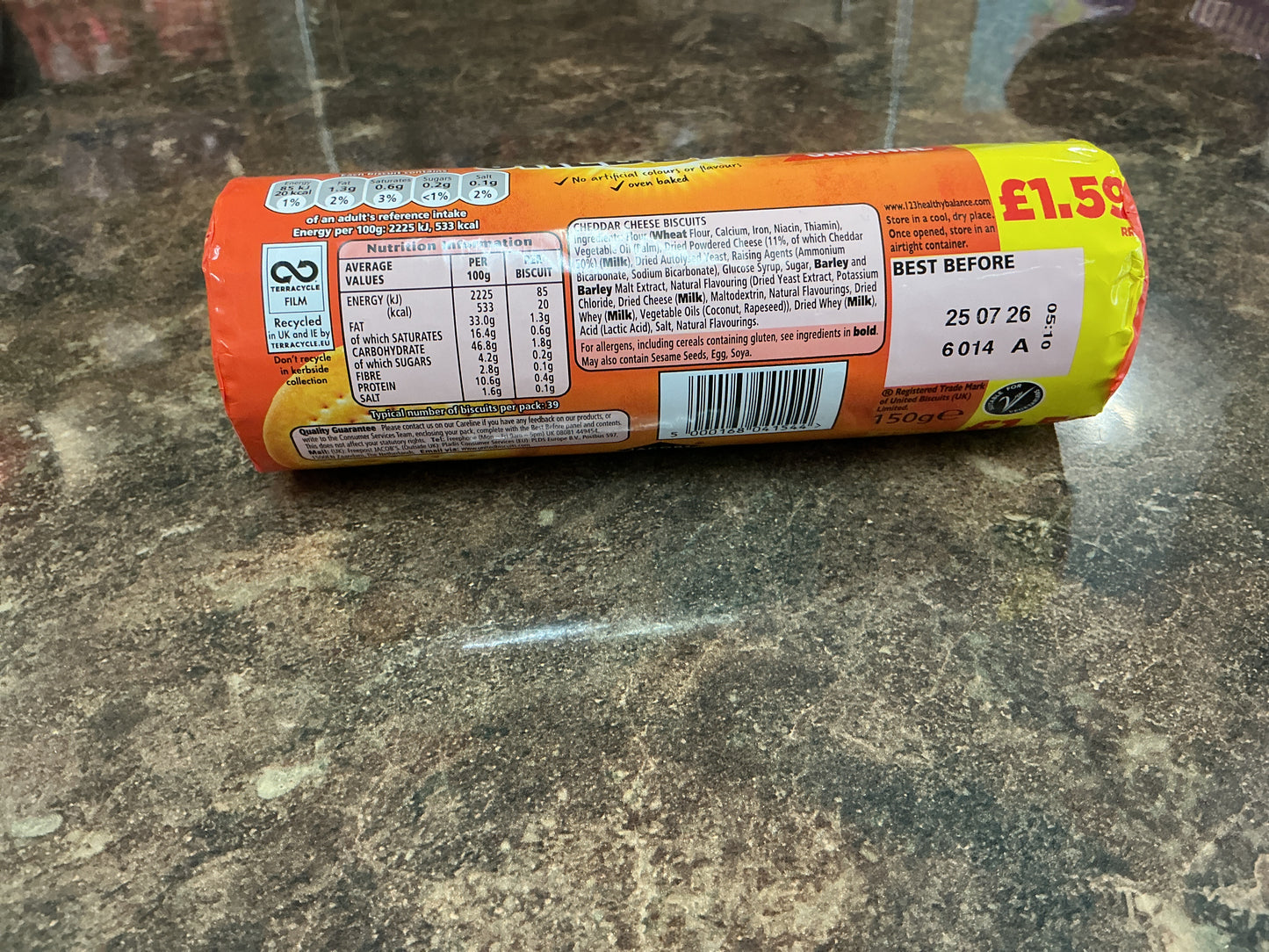 JACOBS CHEDDARS ORIGINAL 150G