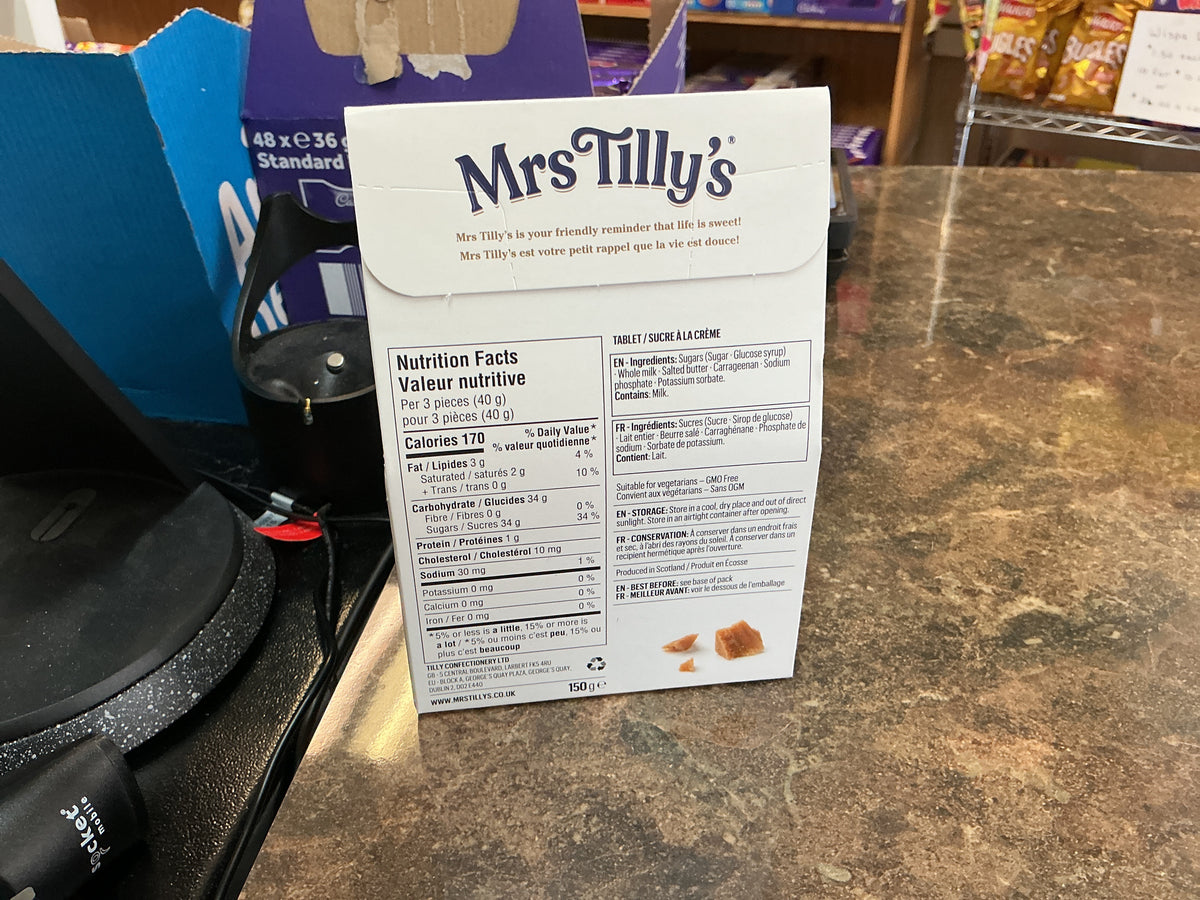 MRS TILLY’S FAMOUS SCOTTISH TABLET 150G