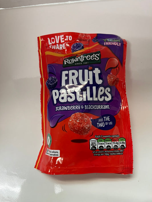 Rowntrees Pastilles Strawberry & Blackcurrant 143g