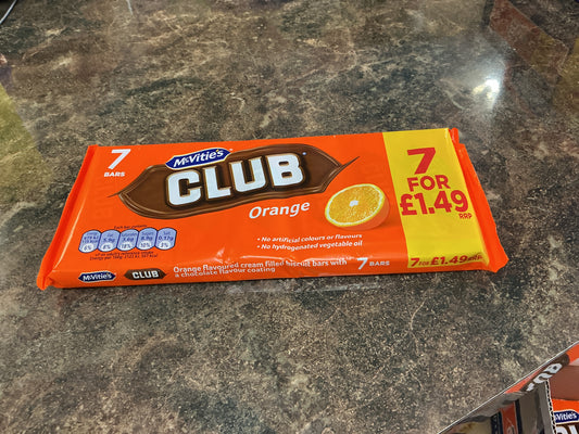 MCVITIES CLUB ORANGE 7 BARS