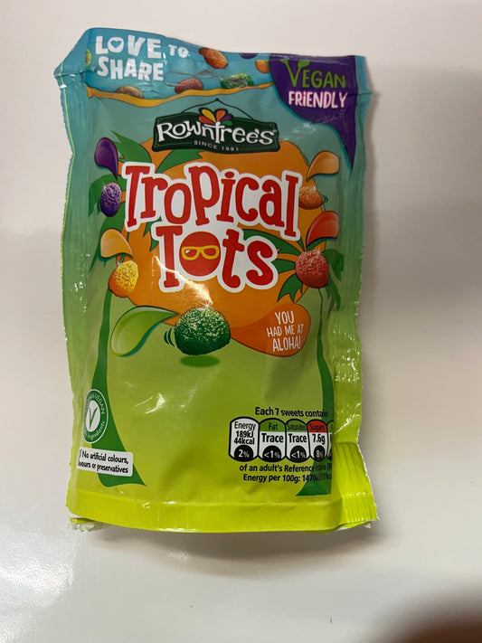 ROWNTREES TROPICAL TOTS 140GR