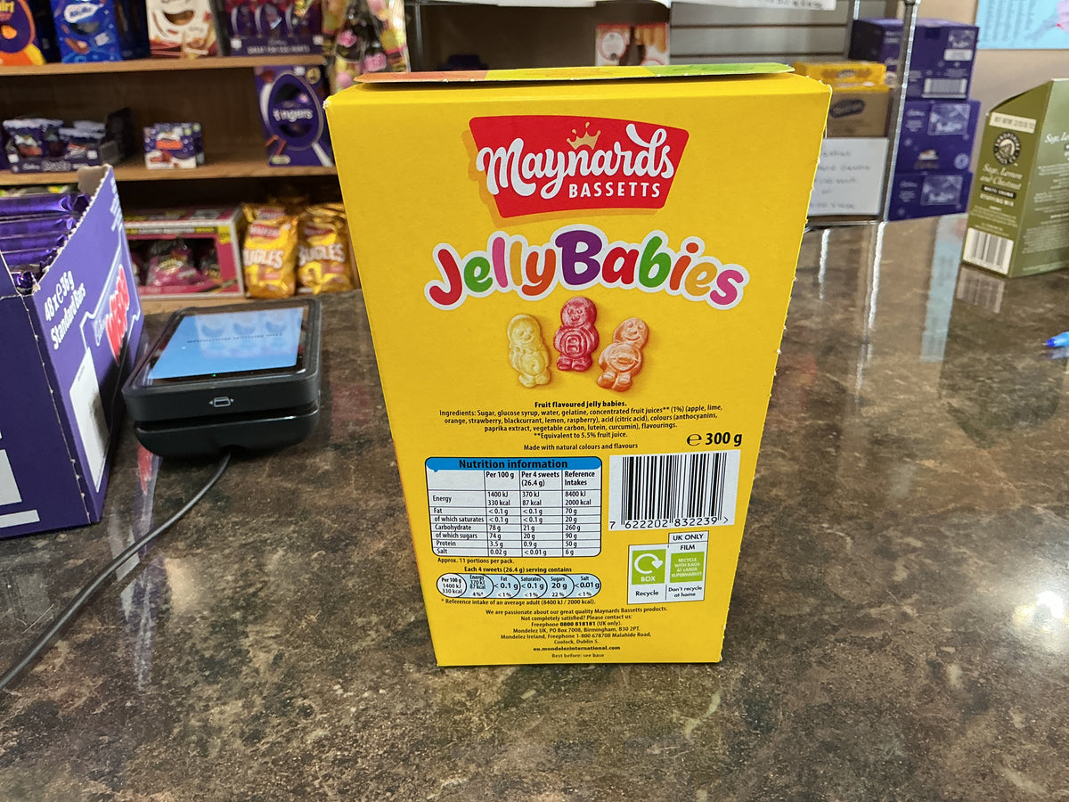 MAYNARDS BASSETTS JELLY BABIES 300G