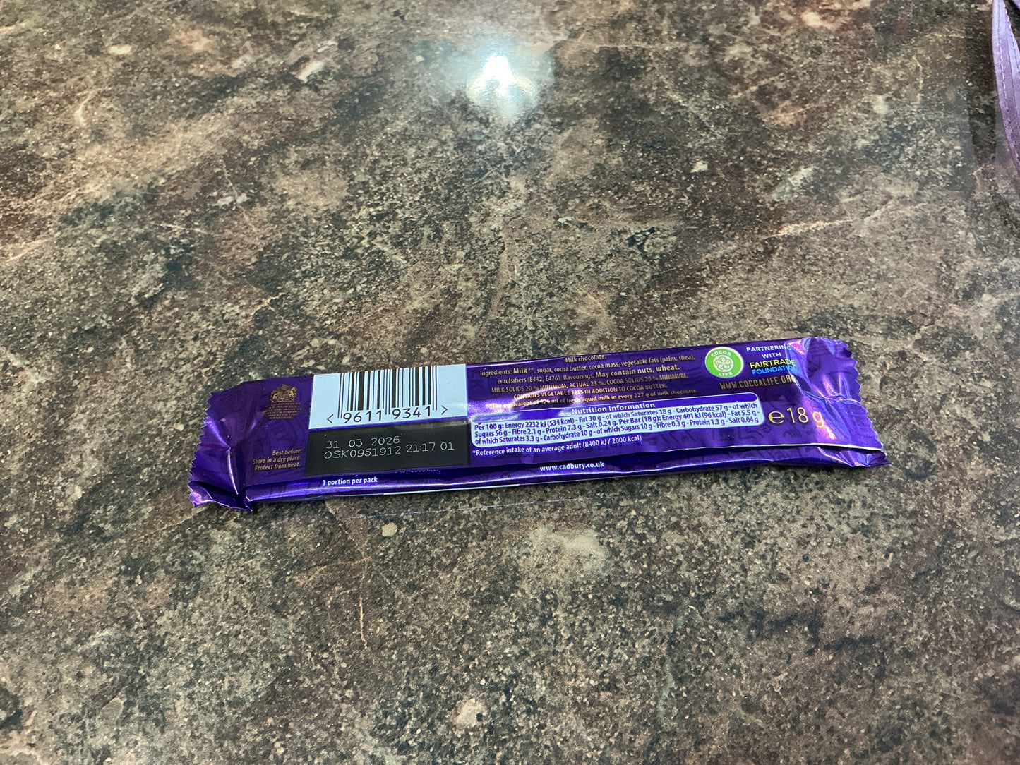 CADBURY DAIRY MILK LITTLE BAR 18G