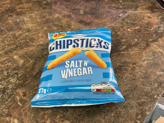 SMITHS CHIP STICKS SALT’N VINEGAR 37G