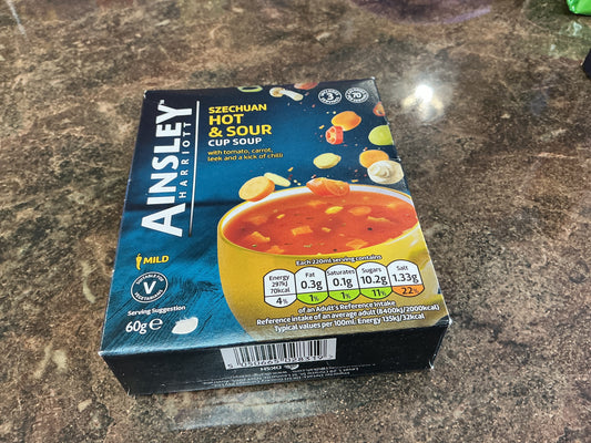 AINSLEY SZECHUAN HOT & SOUR CUP SOUP