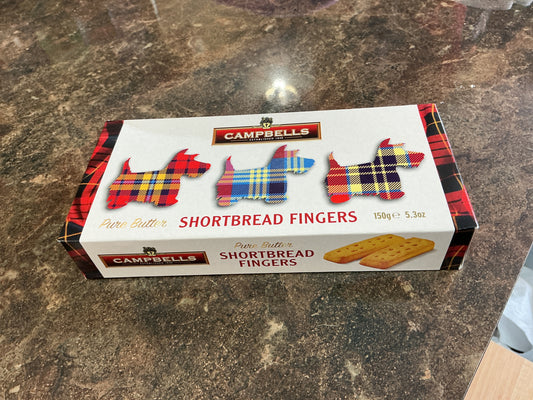 Campbells Pure Butter Short Bread Fingers Scotties Box 150G