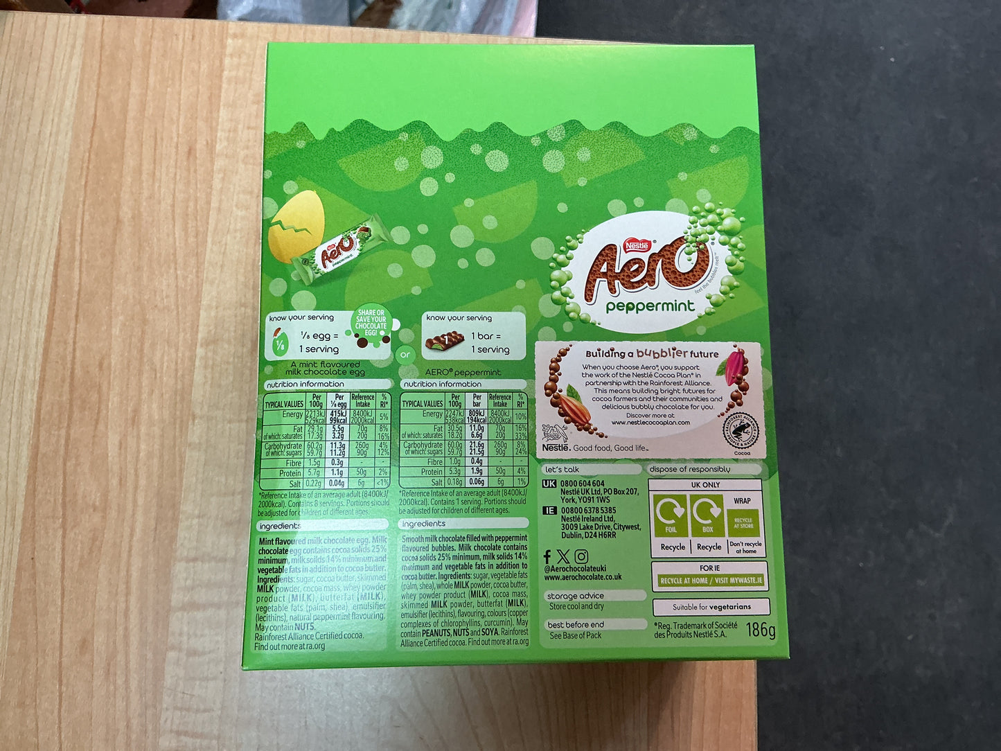 NESTLE AERO PEPPERMINT EGG 186G